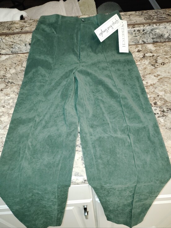 Giorgio Sant Angelo Pants - Nwt 12 Corduroy Wide-Leg Pants in Forest Green by Stretch Women's